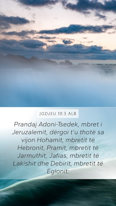 Jozueu 10:3 ALB Bible Verse Image