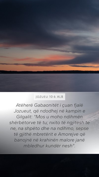 Jozueu 10:6 ALB Bible Verse Image