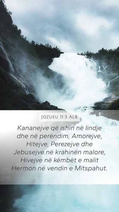 Jozueu 11:3 ALB Bible Verse Image