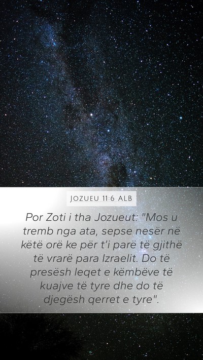 Jozueu 11:6 ALB Bible Verse Image