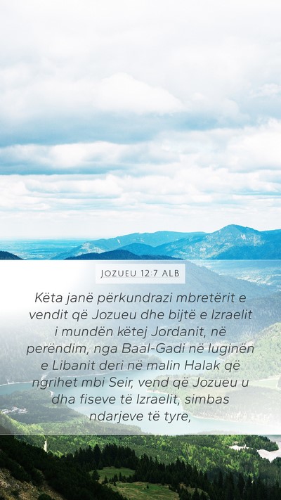 Jozueu 12:7 ALB Bible Verse Image