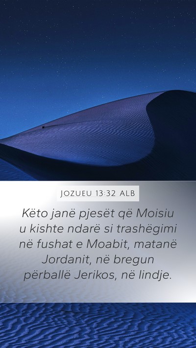 Jozueu 13:32 ALB Bible Verse Image