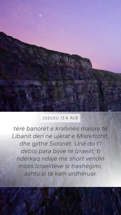 Jozueu 13:6 ALB Bible Verse Image