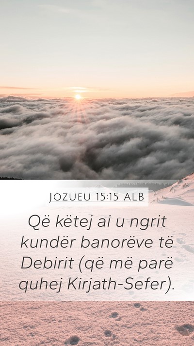 Jozueu 15:15 ALB Bible Verse Image