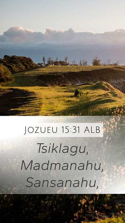 Jozueu 15:31 ALB Bible Verse Image