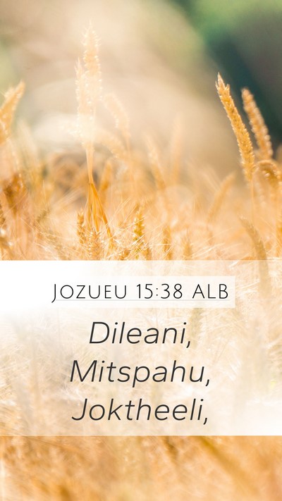Jozueu 15:38 ALB Mobile Phone Wallpaper - Dileani, Mitspahu, - Mobile Bible Verse Wallpaper