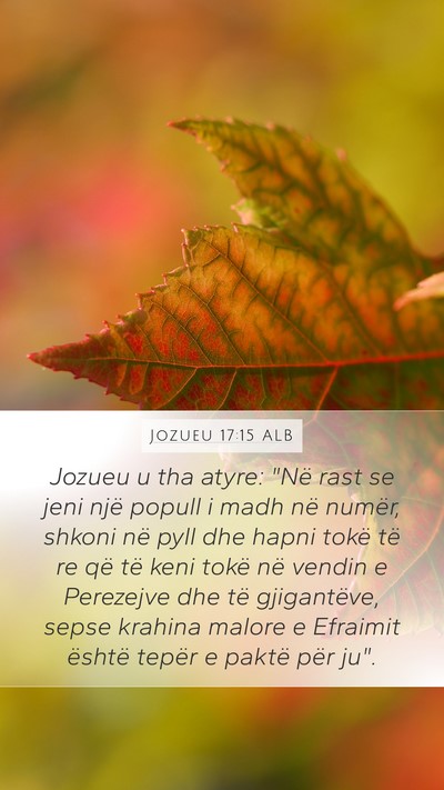 Jozueu 17:15 ALB Mobile Phone Wallpaper - Jozueu u tha atyre: 