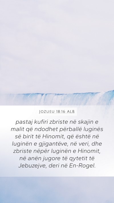 Jozueu 18:16 ALB Bible Verse Image