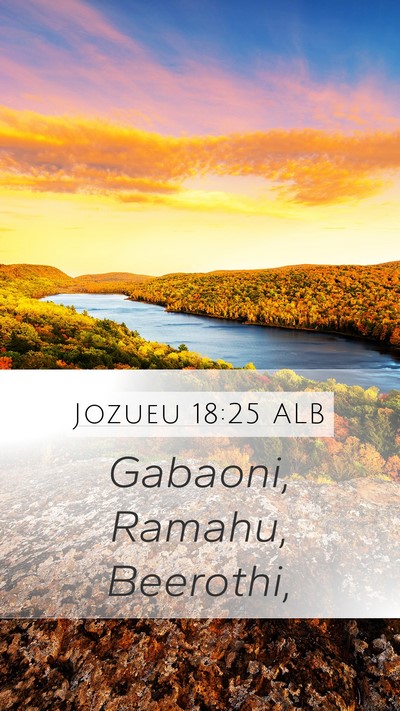 Jozueu 18:25 ALB Bible Verse Image