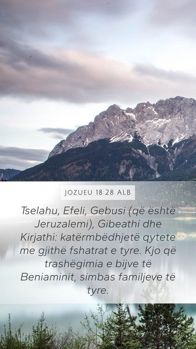 Jozueu 18:28 ALB Bible Verse Image