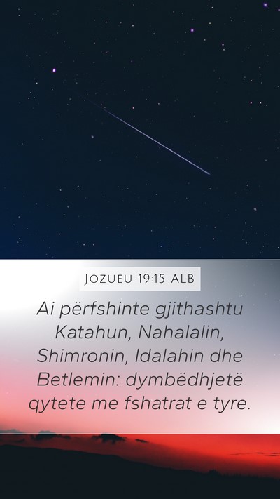 Jozueu 19:15 ALB Bible Verse Image