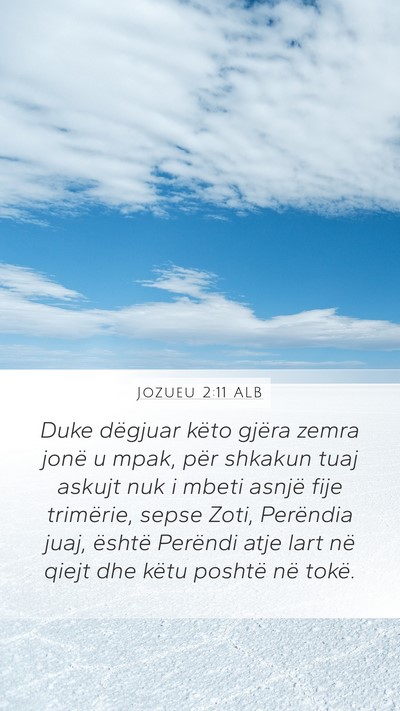 Jozueu 2:11 ALB Bible Verse Image