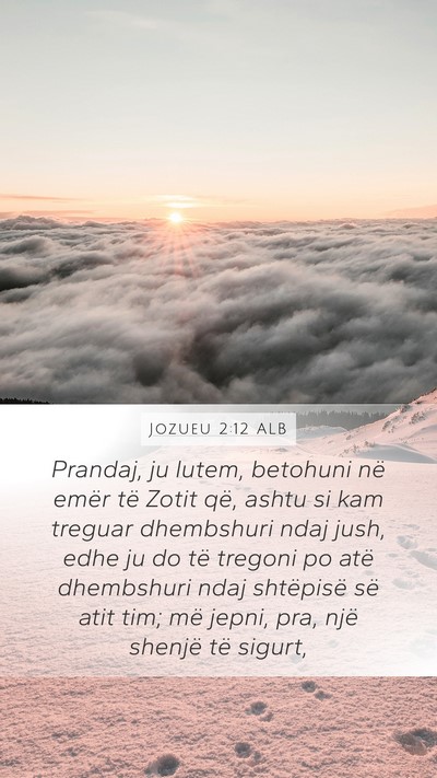 Jozueu 2:12 ALB Bible Verse Image