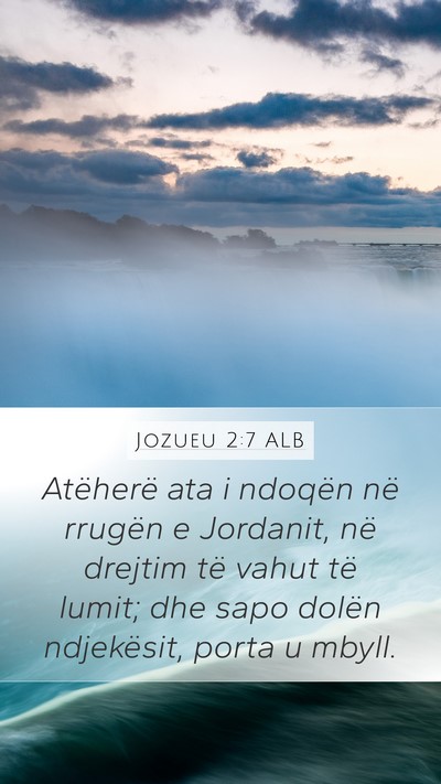 Jozueu 2:7 ALB Bible Verse Image