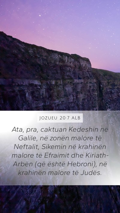 Jozueu 20:7 ALB Bible Verse Image