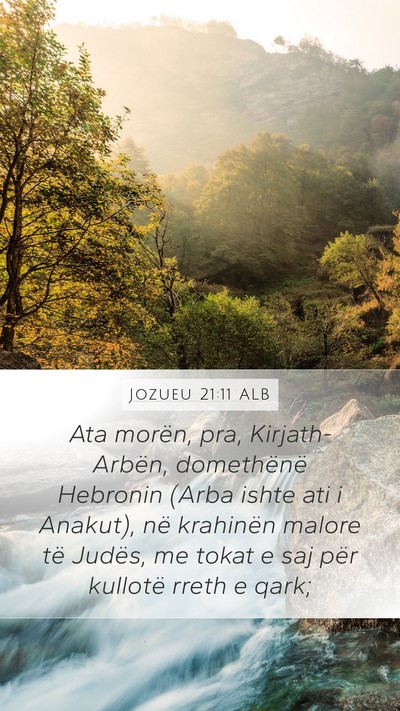 Jozueu 21:11 ALB Bible Verse Image