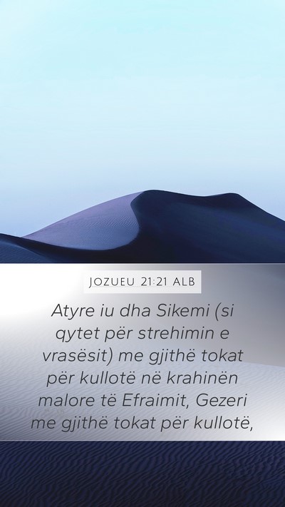 Jozueu 21:21 ALB Bible Verse Image