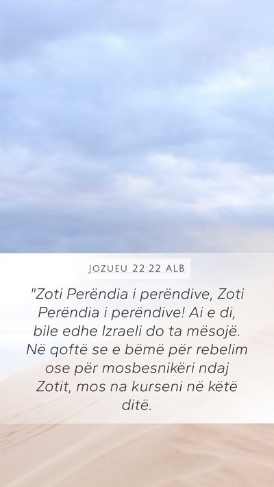 Jozueu 22:22 ALB Bible Verse Image