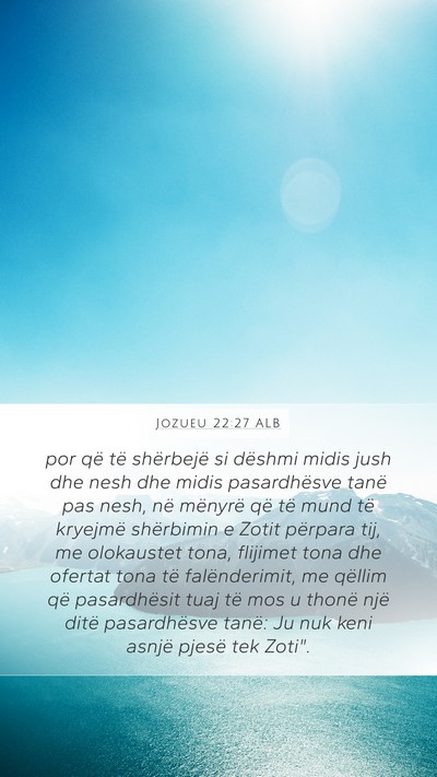 Jozueu 22:27 ALB Bible Verse Image