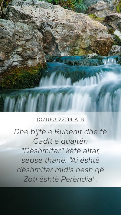 Jozueu 22:34 ALB Bible Verse Image