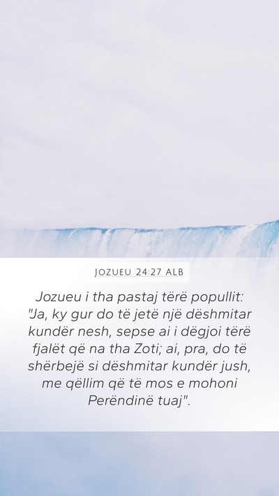 Jozueu 24:27 ALB Bible Verse Image
