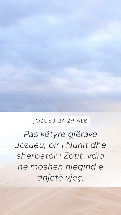 Jozueu 24:29 ALB Bible Verse Image