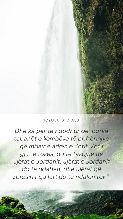 Jozueu 3:13 ALB Bible Verse Image