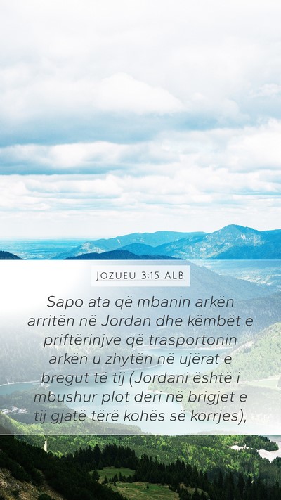 Jozueu 3:15 ALB Bible Verse Image