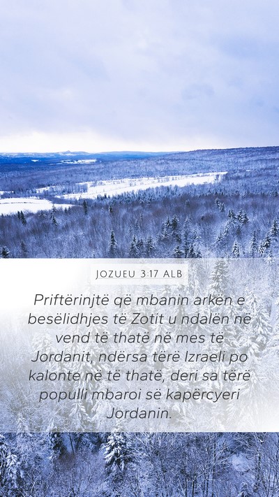 Jozueu 3:17 ALB Bible Verse Image