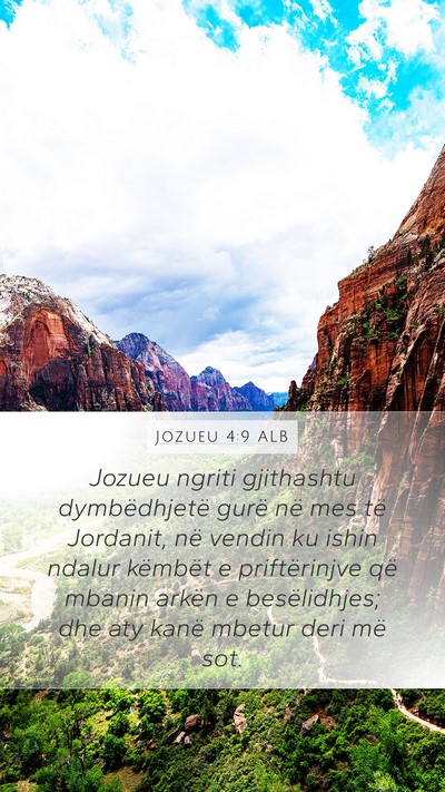 Jozueu 4:9 ALB Bible Verse Image