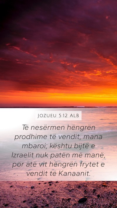 Jozueu 5:12 ALB Bible Verse Image
