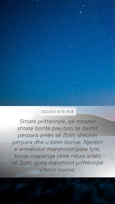 Jozueu 6:13 ALB Bible Verse Image