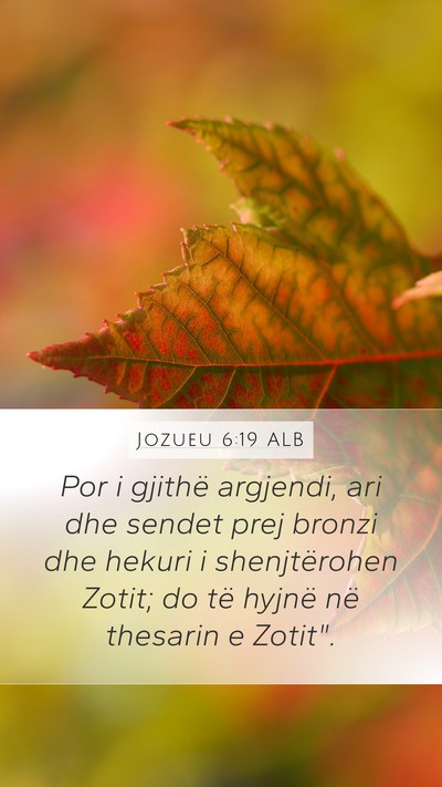 Jozueu 6:19 ALB Bible Verse Image
