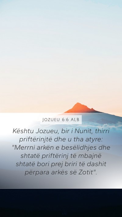 Jozueu 6:6 ALB Bible Verse Image