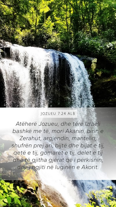 Jozueu 7:24 ALB Bible Verse Image