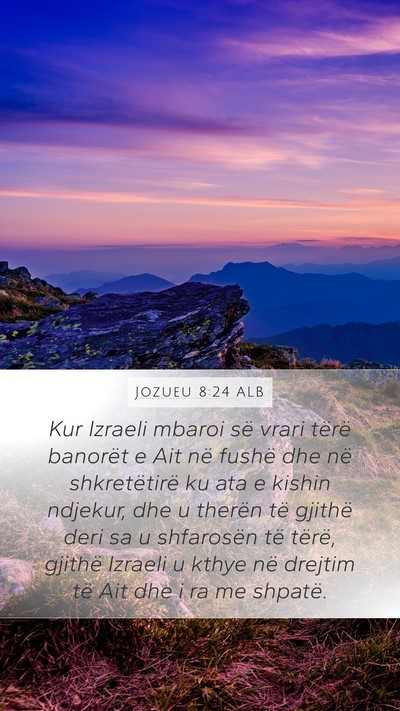 Jozueu 8:24 ALB Bible Verse Image