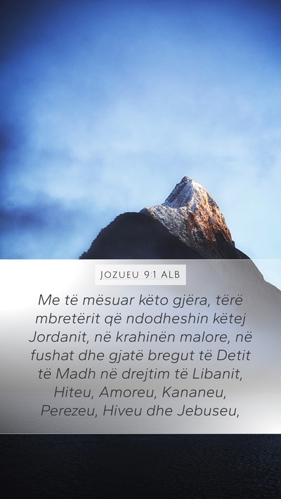 Jozueu 9:1 ALB Bible Verse Image