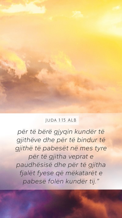 Juda 1:15 ALB Bible Verse Image