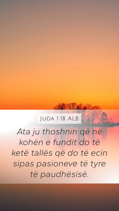 Juda 1:18 ALB Bible Verse Image