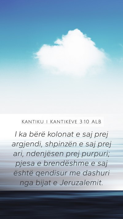 Kantiku i Kantikëve 3:10 ALB Bible Verse Image