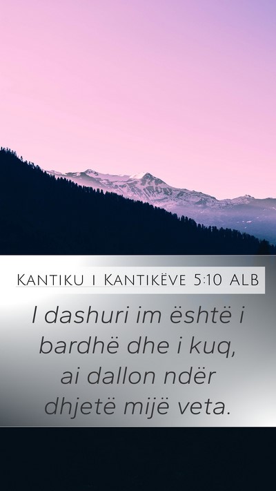Kantiku i Kantikëve 5:10 ALB Bible Verse Image