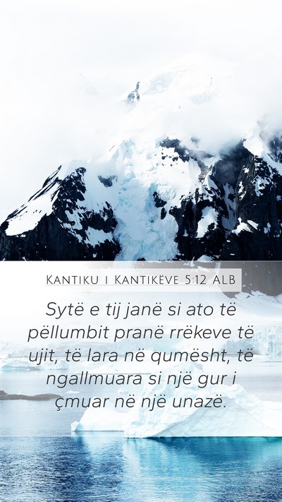 Kantiku i Kantikëve 5:12 ALB Bible Verse Image
