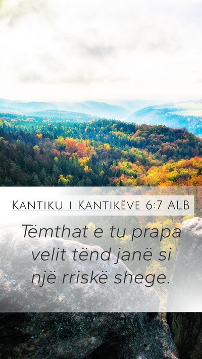 Kantiku i Kantikëve 6:7 ALB Bible Verse Image