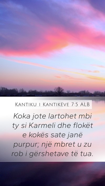 Kantiku i Kantikëve 7:5 ALB Bible Verse Image