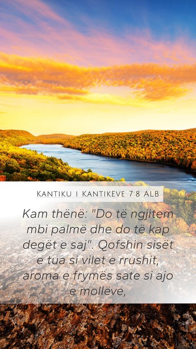 Kantiku i Kantikëve 7:8 ALB Bible Verse Image