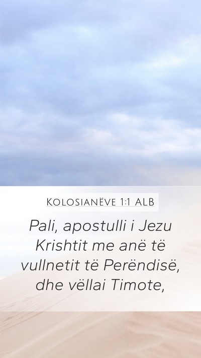 Kolosianëve 1:1 ALB Bible Verse Image