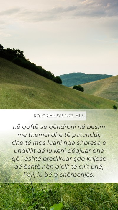 Kolosianëve 1:23 ALB Bible Verse Image