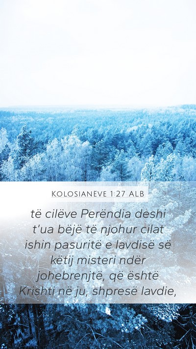 Kolosianëve 1:27 ALB Bible Verse Image
