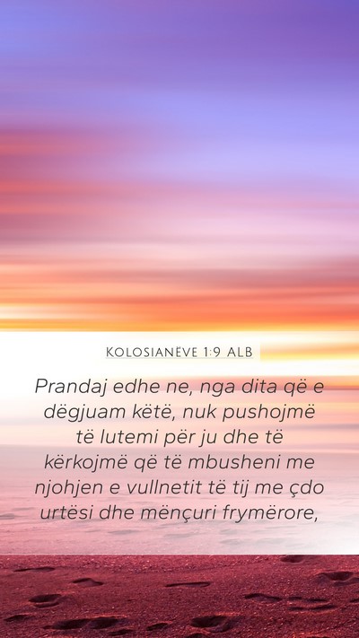 Kolosianëve 1:9 ALB Bible Verse Image