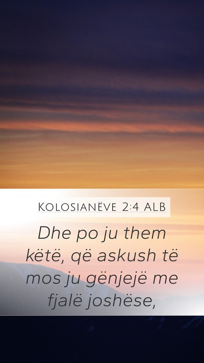 Kolosianëve 2:4 ALB Bible Verse Image
